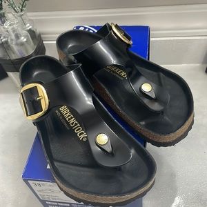 Like new Birkenstock Gizeh Big Buckle Leather sandal